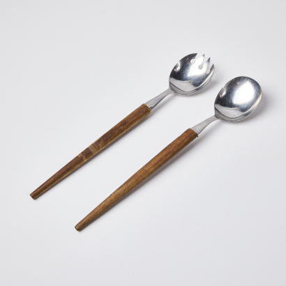 A Set Of Mid Century Salad Servers