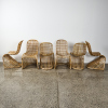 A Suit Of Six Verner Panton Style Cane Chairs