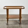 A Mid-Century Drinks Trolley In Mahogany Veneer