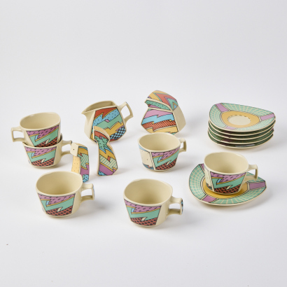 Dorothy Hafner for Rosenthal Memphis Style Flash Tea Set