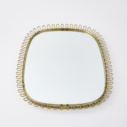 A Josef Frank Brass Loop Mirror By Svensk Tenn Sweden