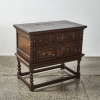 A Jacobean Style Fruitwood Chest On A Stand - 2