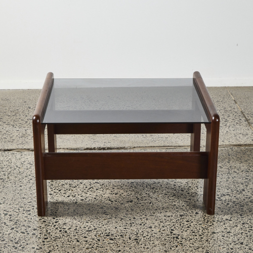 A Danske Mobler Wood & Glass Side Table