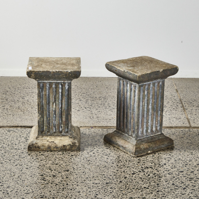 A Pair Of Victorian Style Sliver Plinths