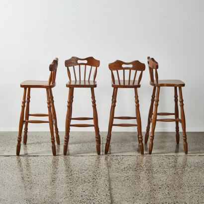 A Collection Of Four Napier Made Mid Century Permakraft Stools