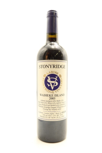 (1) 2003 Stonyridge Vineyard Larose, Waiheke Island