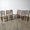 A Suit Of Six Ash And Rush-Back Dinning Chairs - 2