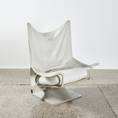 An Aeo650 Chair By Paolo Deganello/Archizoom Associati For Cassina In White Leather