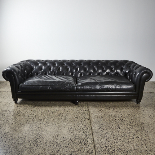 A Generously Large Leather Chesterfield Sofa