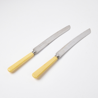 A Pair of Sheffield England Bone Handle Bread Knives