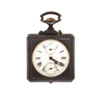 A Late-19th Century Swiss Gunmetal Watch/Clock