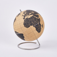 A Cork Globe On Metal Stand