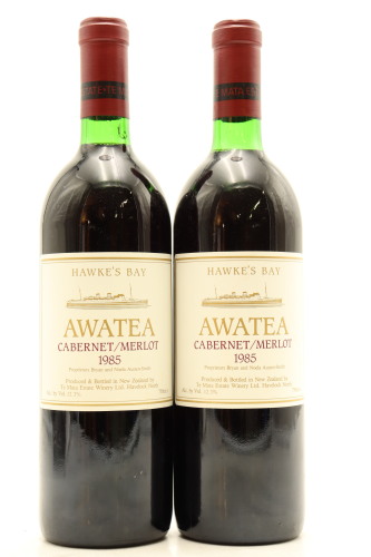 (2) 1985 Te Mata Estate Awatea Cabernets Merlot, Hawke's Bay