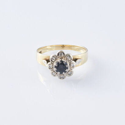 18ct Sapphire and Diamond Ring