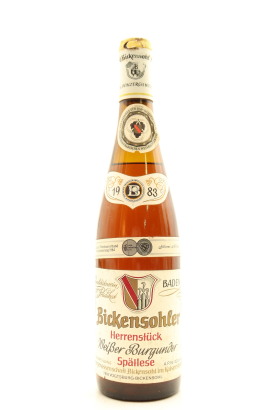 (1) 1983 Weingut vogtsburg bickensohl Bickelsohler Herrenstuck Weissburgunder Spatlese, Baden, Germany