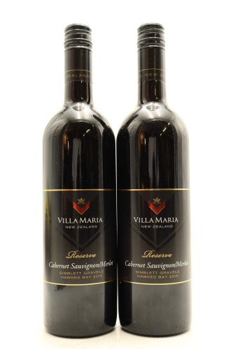 (2) 2015 Villa Maria Reserve Cabernet Sauvignon - Merlot, Gimblett Gravels