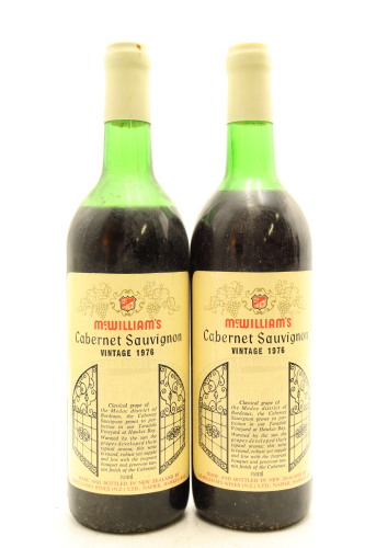 (2) 1976 McWilliam's Cabernet Sauvignon, Hawkes Bay (MS)