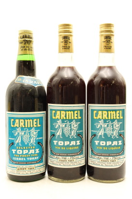 (1) Carmel Topaz Israel Tokay and Liqueur, 3 Bottles Sold as One Lot