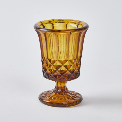 A Small Amberglass Depression Goblet