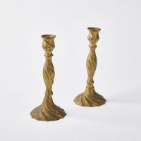 A Pair Of Vintage Brass Candlesticks