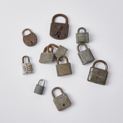 A Collection Of Eleven Vintage Padlocks