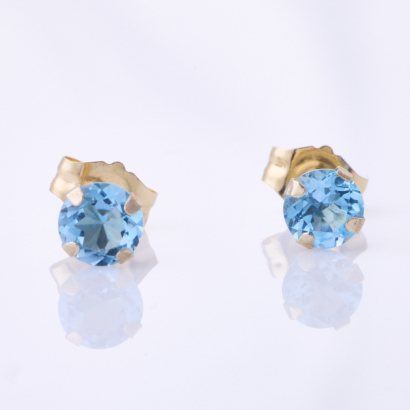 14ct Yellow Gold, .40ct Topaz Stud Earrings