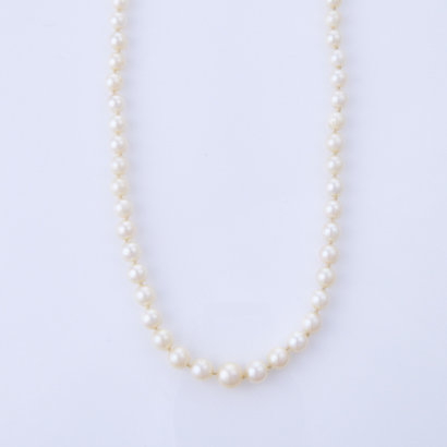 Cultured Pearl Strand Necklace with 14ct White Gold Clasp