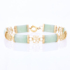 9ct Yellow Gold, Traditional Jade Bracelet