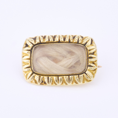 15ct Yellow Gold, Victorian Mourning Brooch
