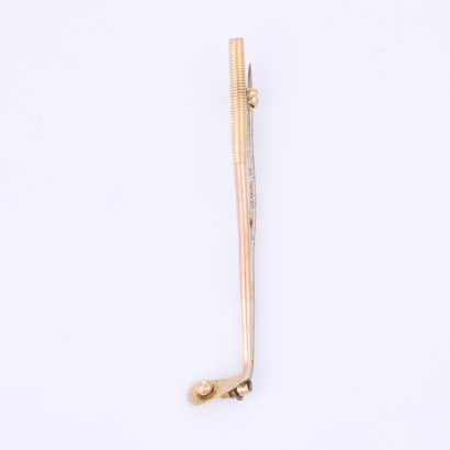 9ct Rose Gold, Vintage, Golf Club Brooch