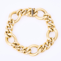 14ct Yellow Gold, 19cm Hollow Large Link Bracelet