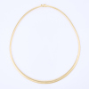 14ct Yellow Gold, Flat, Graduated Omega Choker