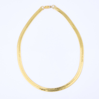 14ct Yellow Gold, 7.0mm Flat Curb Link Chain