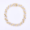 14ct Yellow / White Gold, Flexible, .45ct Diamond Set Bracelet