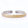 John Hardy, Sterling Silver / 18ct Yellow Gold, Dot Collection Flex Cuff Bracelet