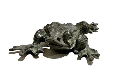 A Chinese Bronze Frog Ornament