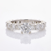 Platinum, Modern, .81ct Diamond with 2.00ct Diamond Shoulders Ring, GIA certified