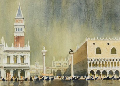 PETER MCINTYRE Venice from the Lagoon with the Library on the Left and the Ducal Palace on the Right