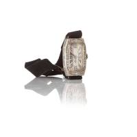 A Ladies Vintage 1920s Platinum and Diamond Wristwatch