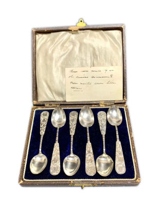 A Cased-set of Six Hong-Kong Spoons