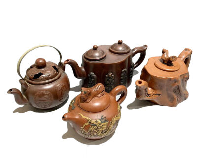 Chinese Red Clay Pot - Set of 4