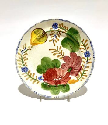 A Hand Painted Floral Saucer
