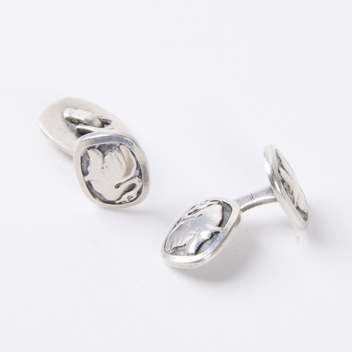 A Pair of George Jensen Swan no. 55 Silver Cufflinks