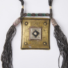 A Brass and Leather Tuareg Tcherot Necklace - 2