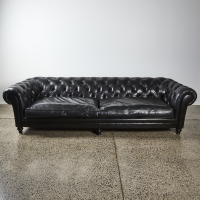 An Impressively Large Bespoke Leather Chesterfield By Montreux Furniture