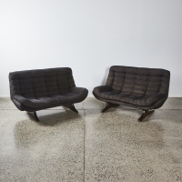 A Pair Of Adrian Pearsall Style Scoop Sofas