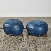 A Pair Of Retro Pouffe Footrests