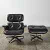 An Eames-Style Chair With An Ottoman