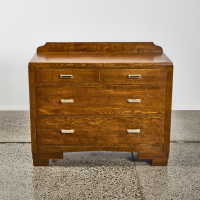 An Oak Art Deco Four-Drawer