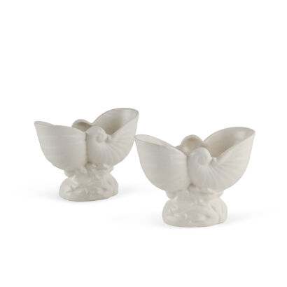 A Pair of Miniature Crown Lynn Nautilus Vases